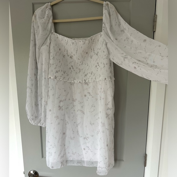 Aritzia Wilfred Villa Dress XL 16 White Light Birch - Picture 4 of 9